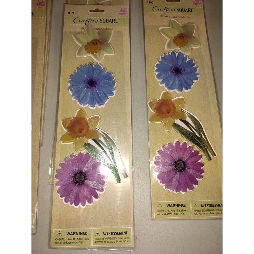 11pk Crafter's Square 3D Pop-Up Stickers Nature Birds Flowers 44ct Total